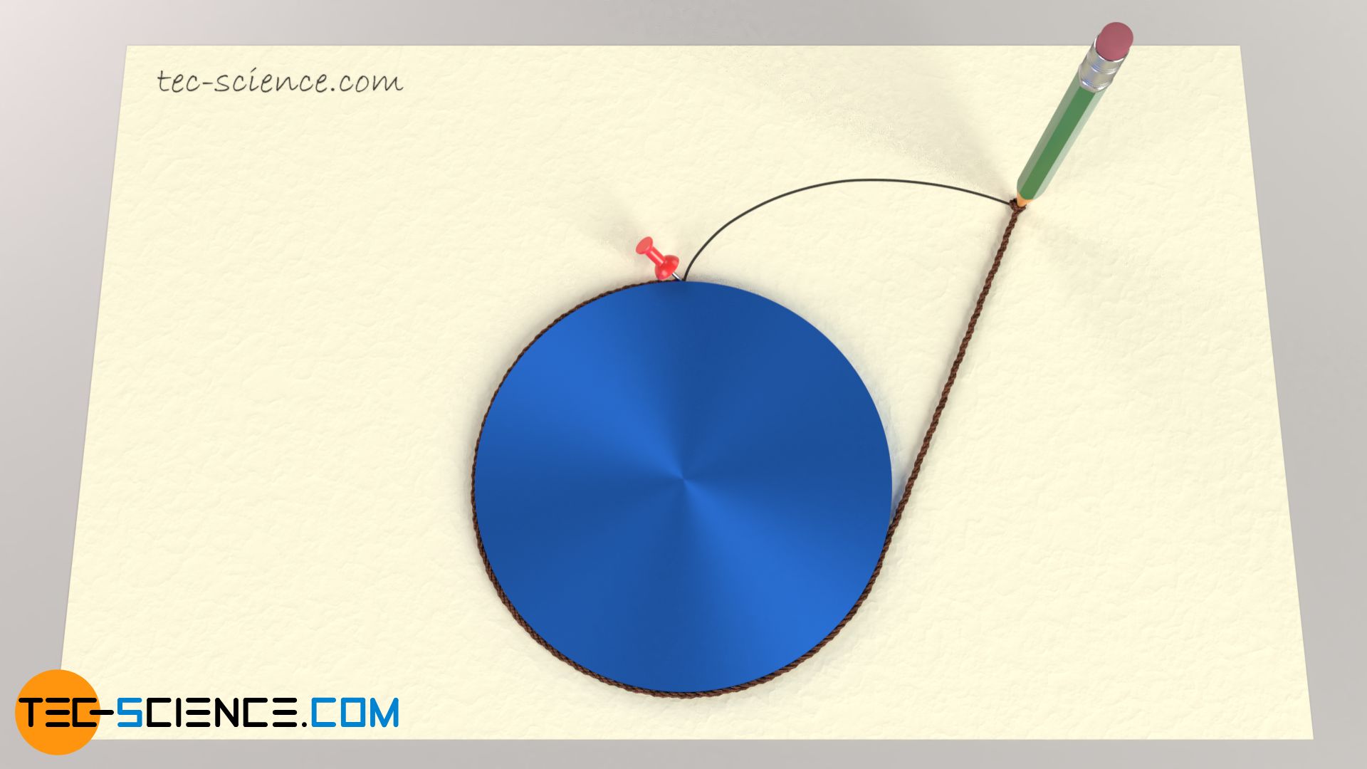 Constructing an involute by unwinding a string on a circle