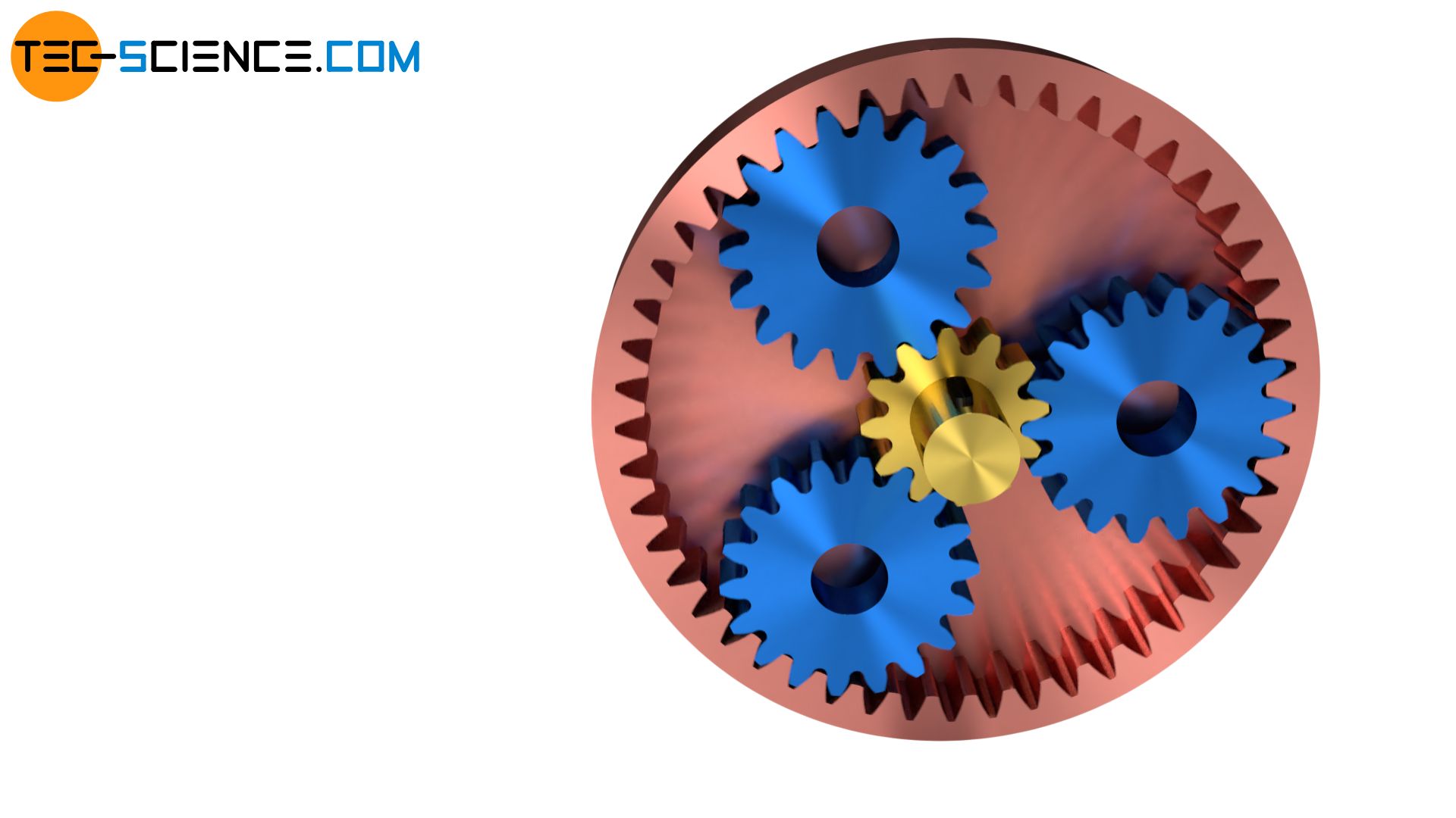 Stationary gearbox with three idler gears