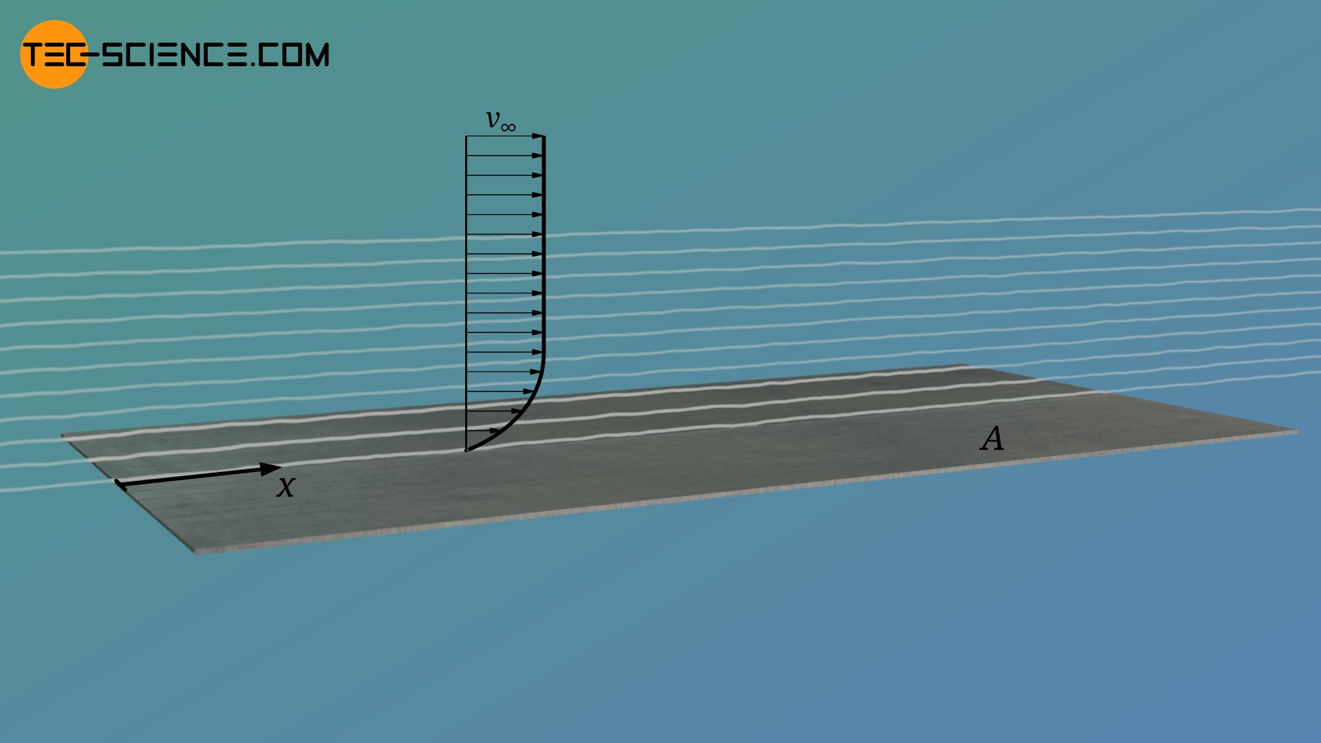 Skin friction drag of a laminar flow over a plate