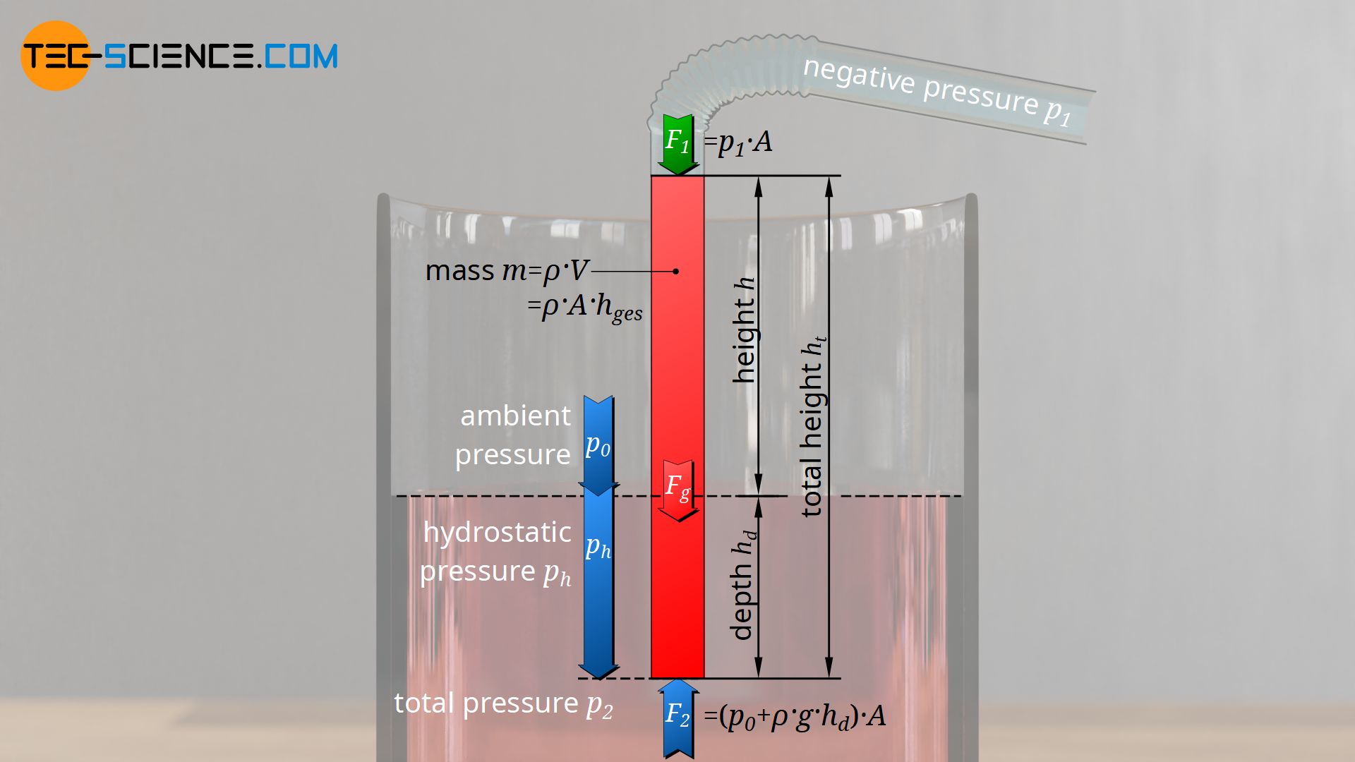 Influence of the immersion depth on the maximum suction lift