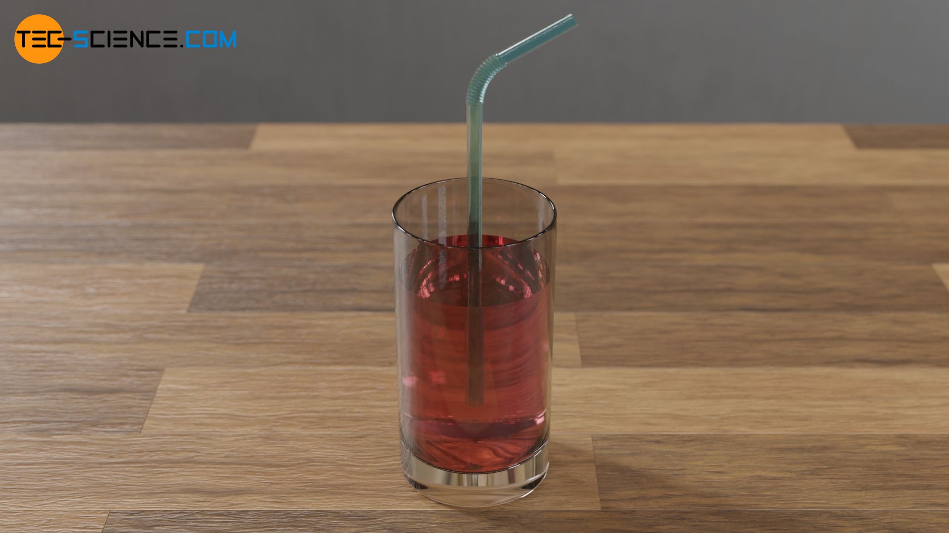 Drinking straw in a glass with water