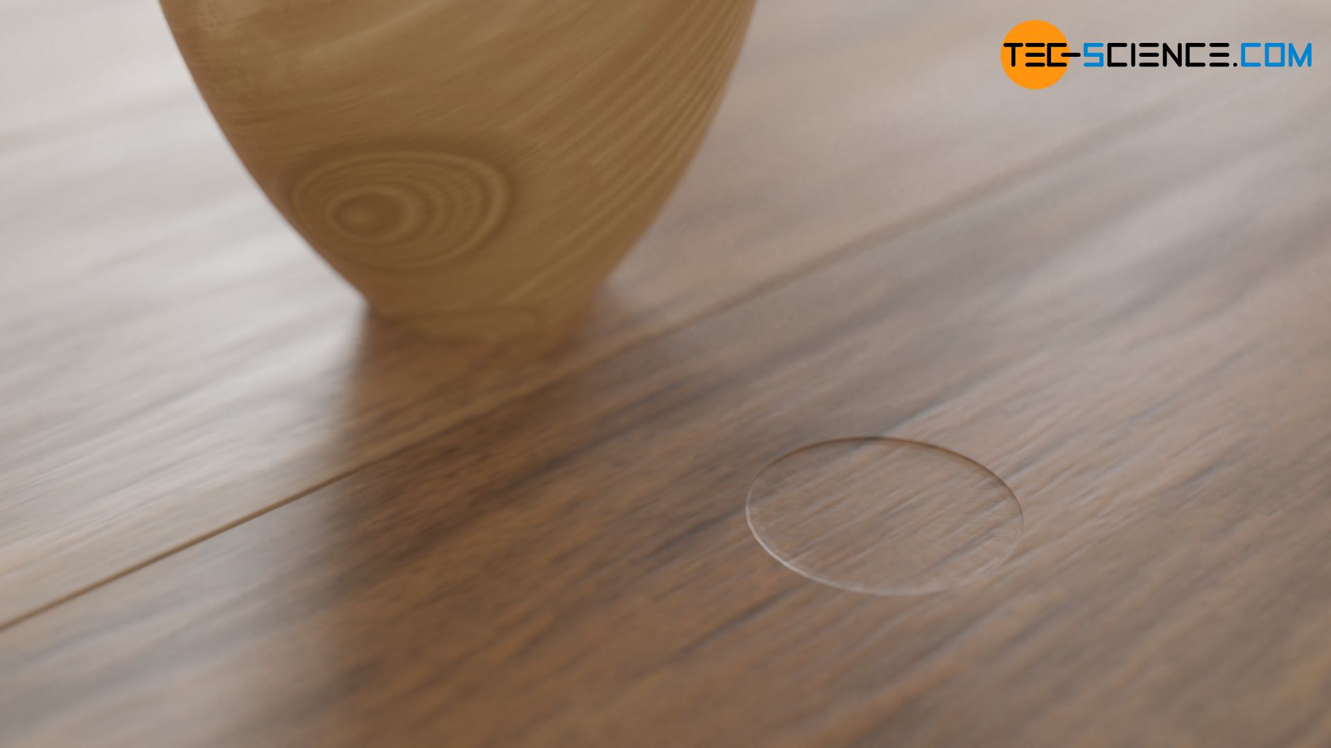 Pressure mark of a heavy table on a floor