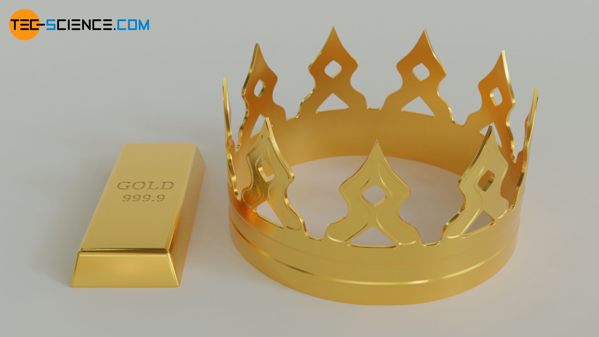 Gold ingot and crown