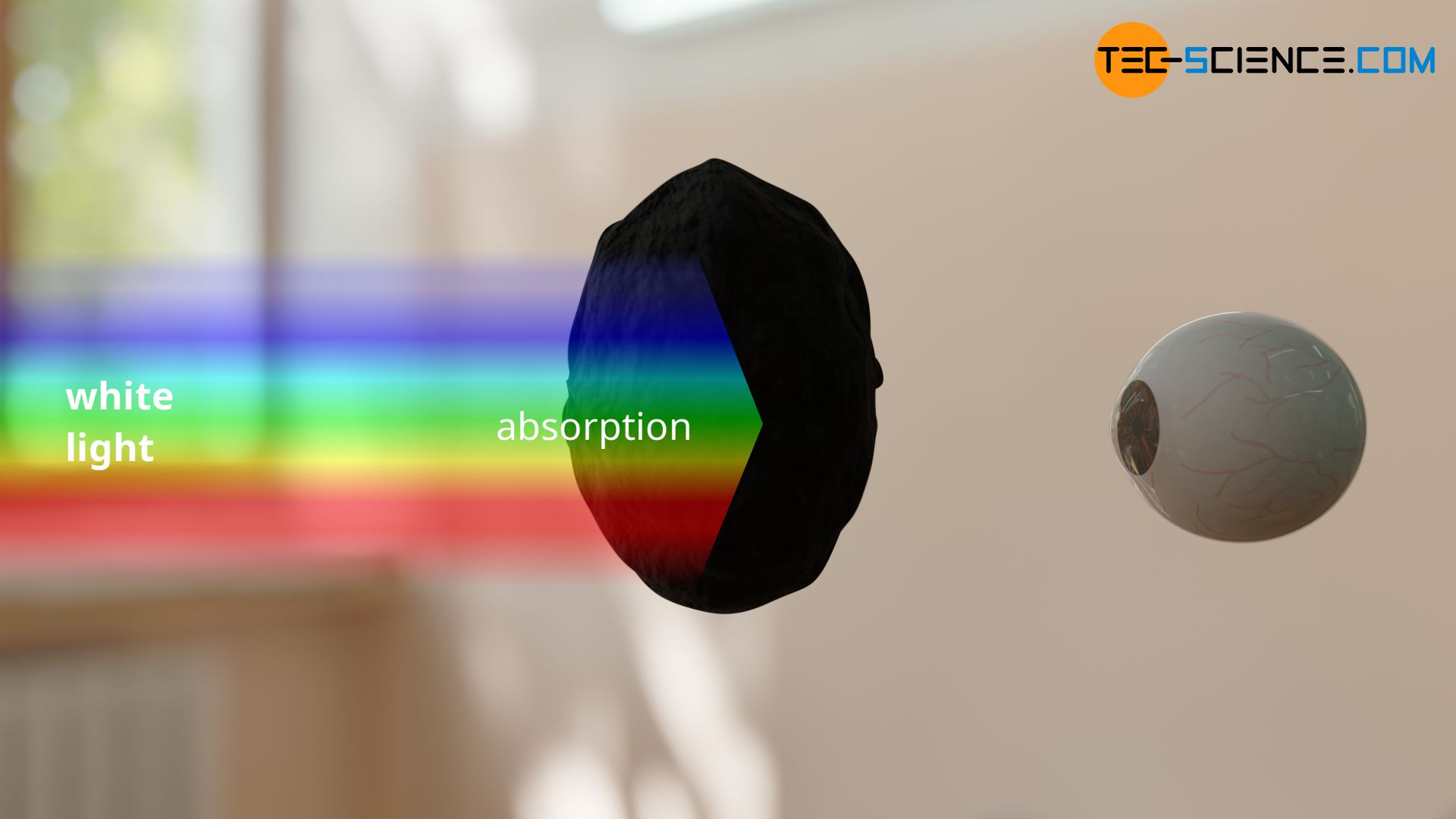 Color vision of a black object