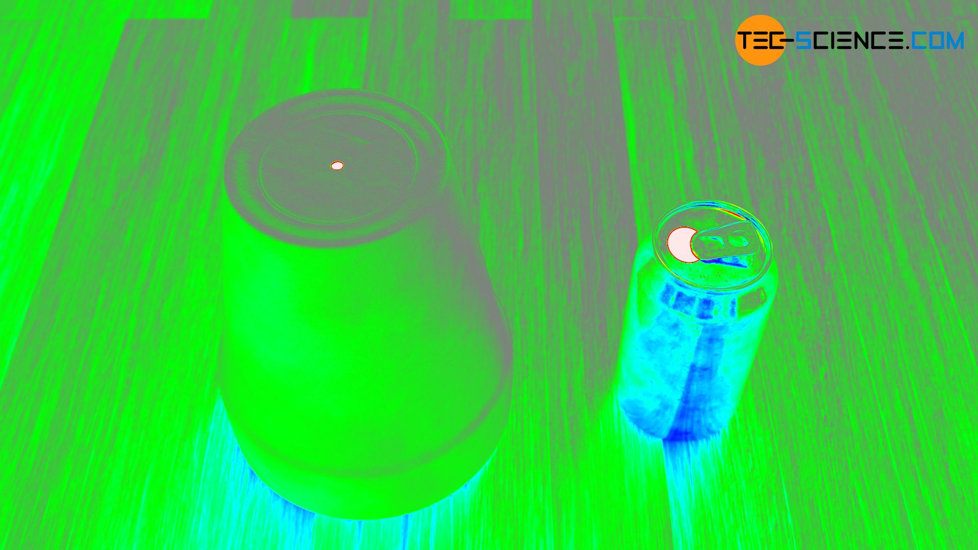 Illustration of thermal radiation in false colors