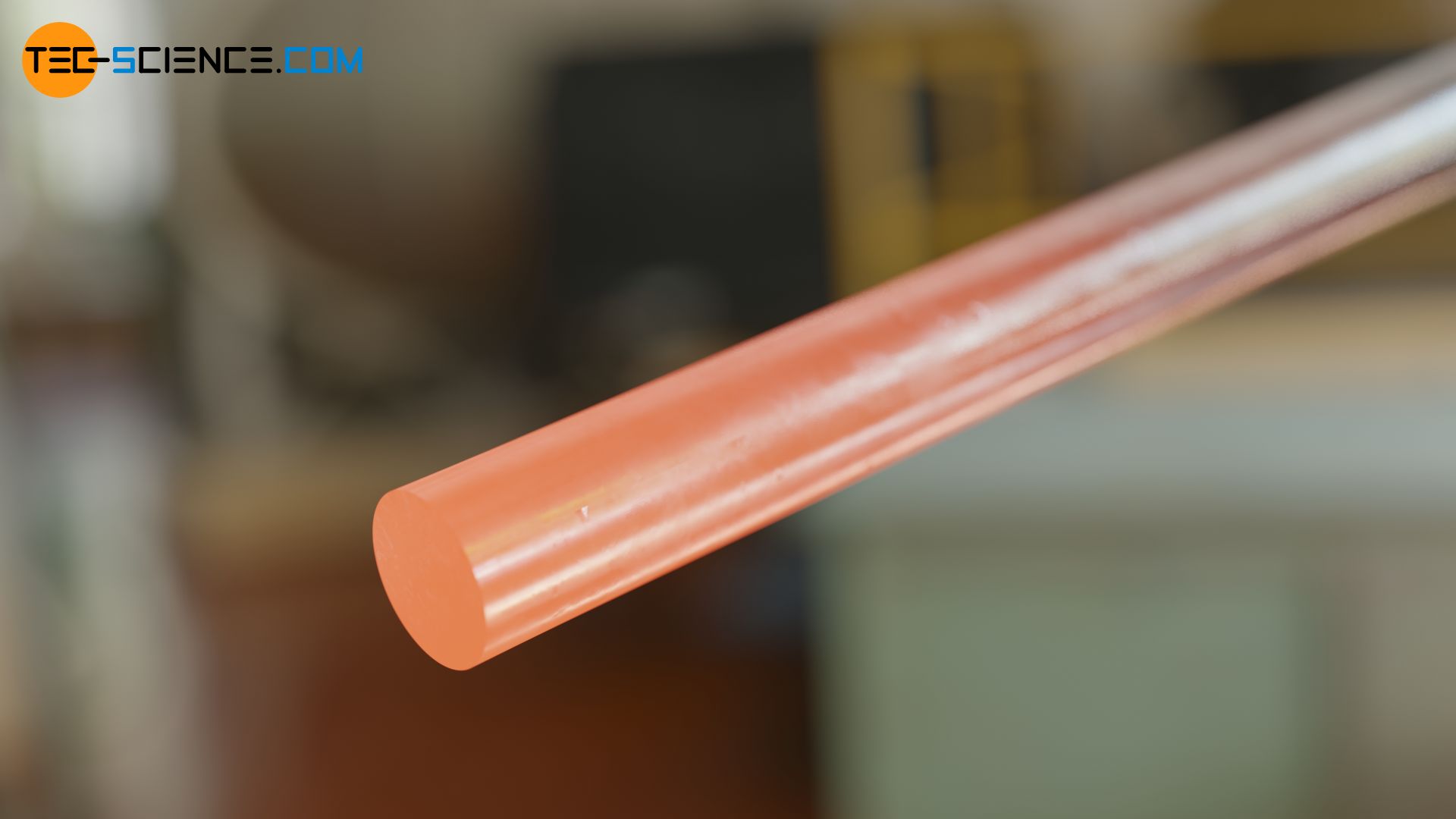 Visible radiation of a glowing steel rod