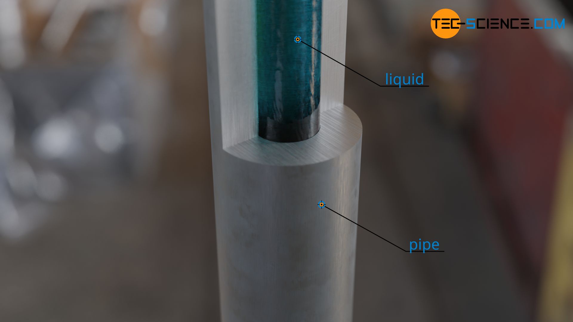 Hot liquid in a cylindrical pipe