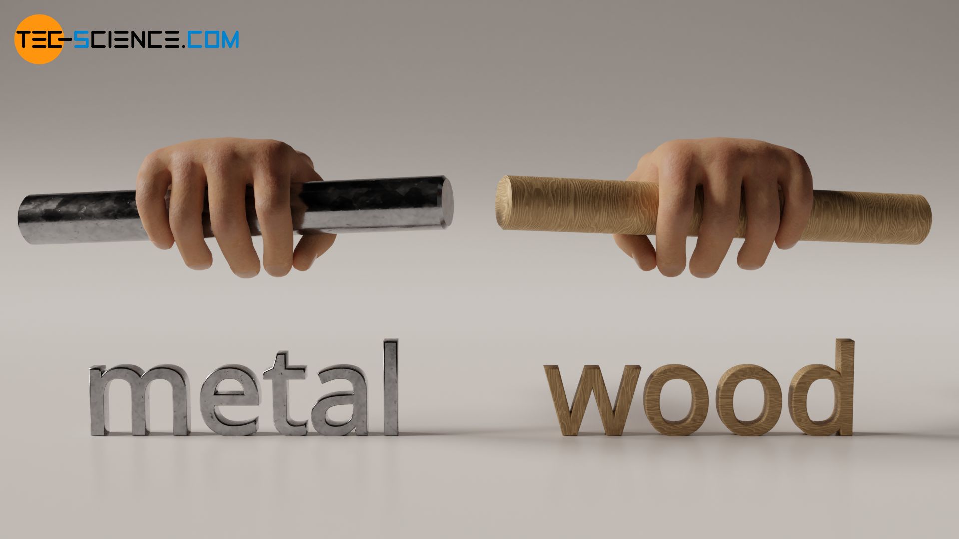 Why does metal feel colder or warmer than wood depending on the temperature?