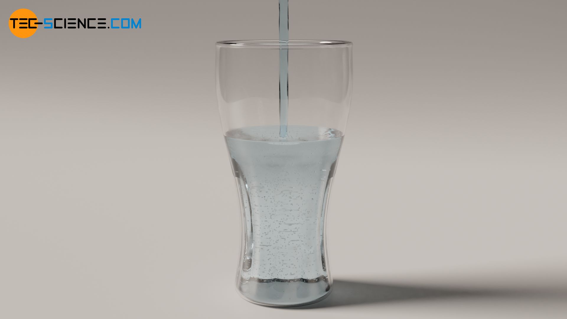 Pouring hot water into a cold glass