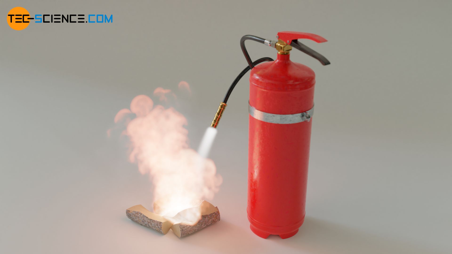 Extinguishing fire with water using a fire extinguisher