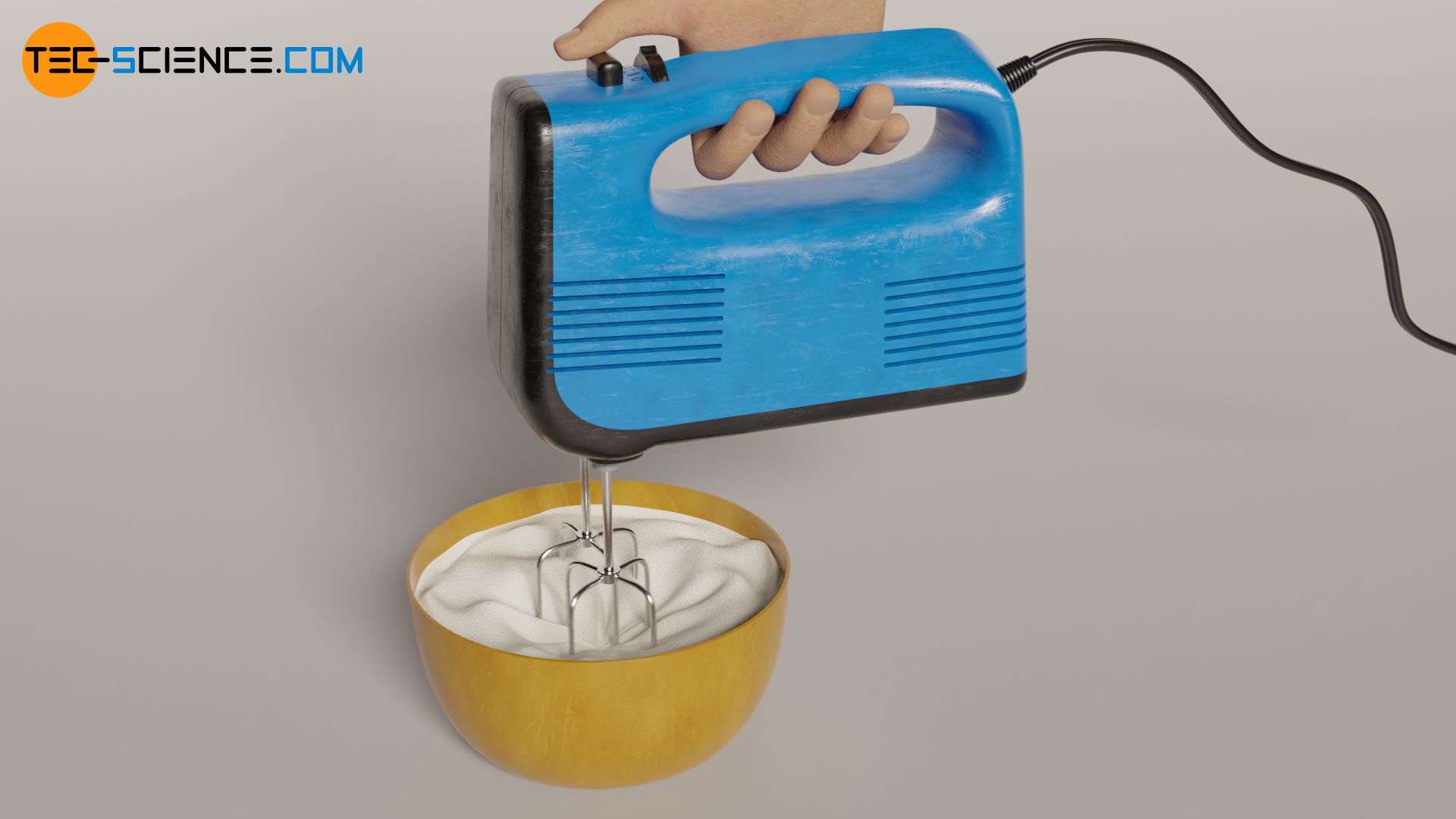 Whipping cream with a mixer