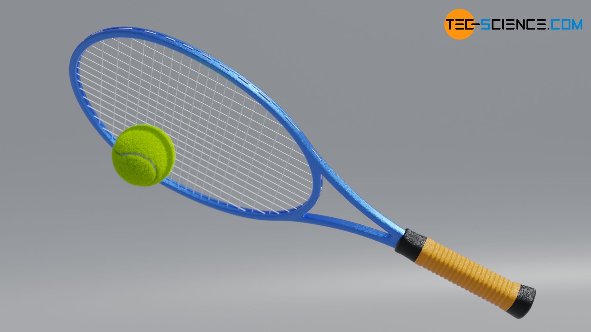 Increasing the kinetic energy of a tennis ball by hitting it with a racket