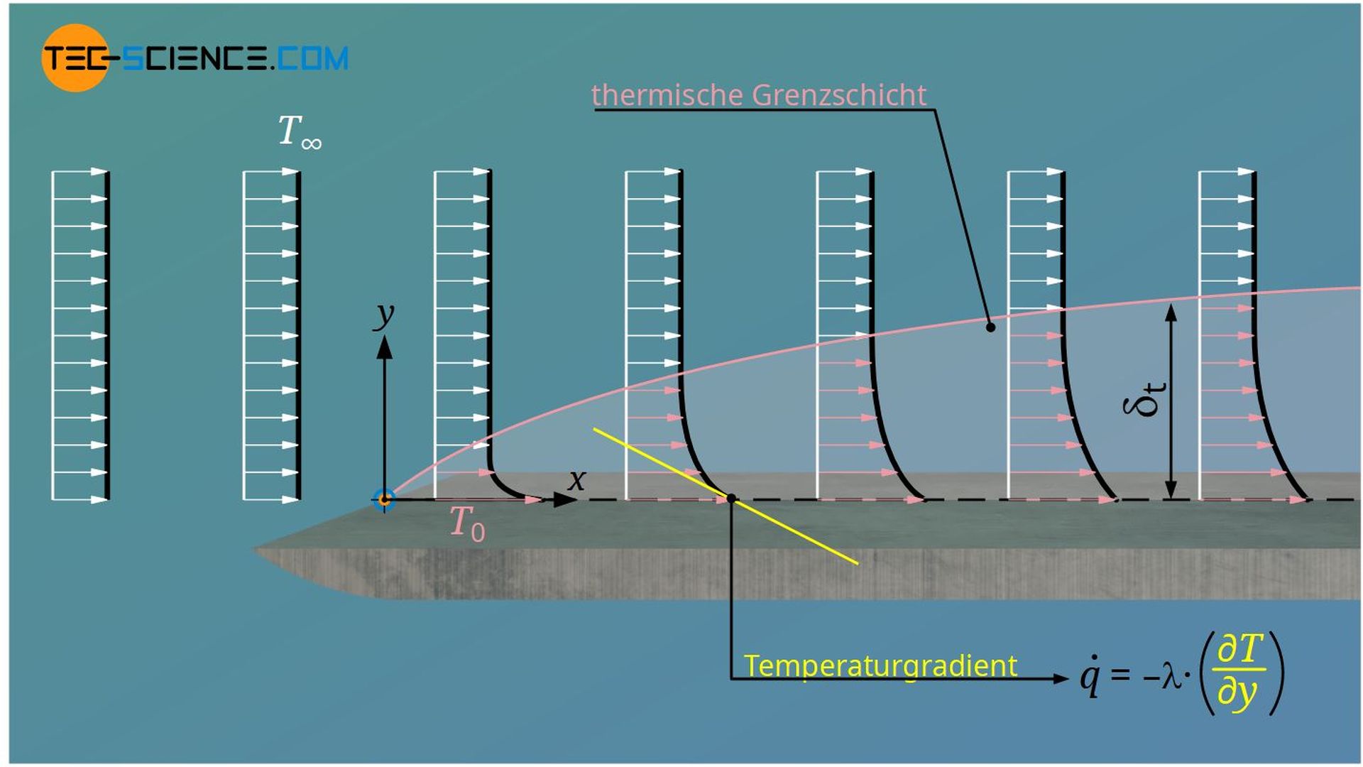 Definition der thermischen Grenzschicht (Temperaturgrenzschicht)